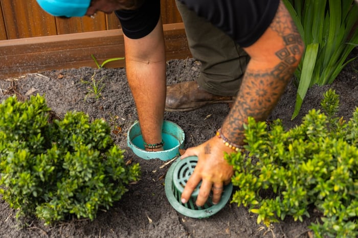 drainage catch basin pipe water runoff cap cleanout