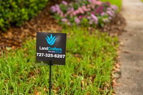 landcrafters yard sign flag grass lawn
