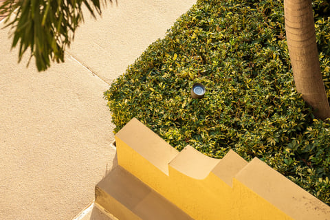 landscape design from above green bushes 