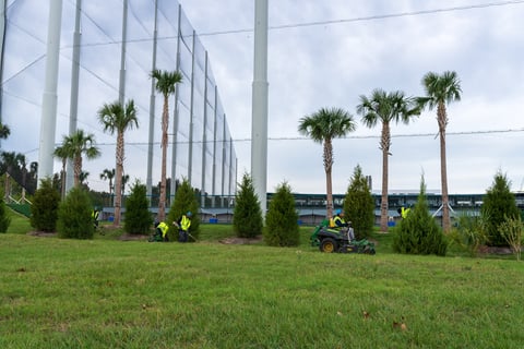 crew landscaping golf complex