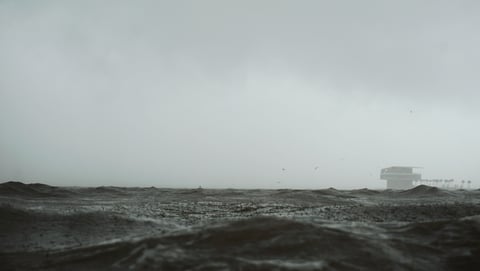 hurricane brewing over ocean